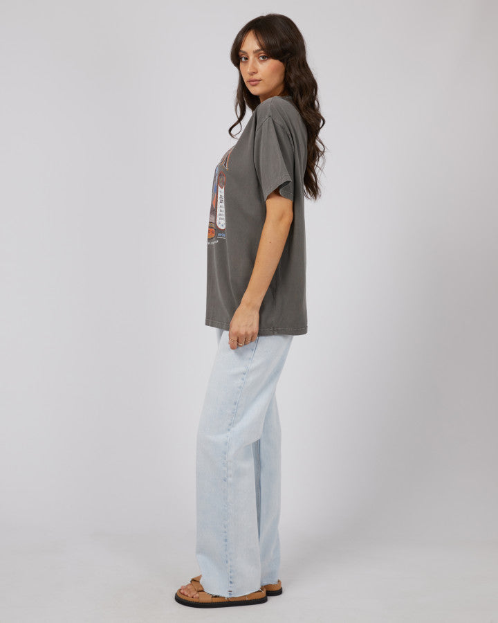 Sky Dance Oversized Tee - Charcoal