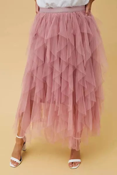 CC Tulle Skirt-Rosewater