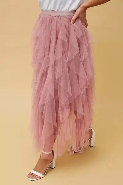 CC Tulle Skirt-Rosewater