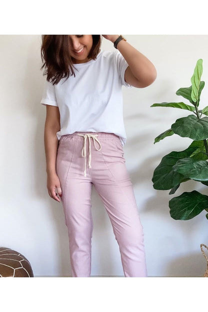 Addison Crop Tee-White